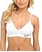 DKNY Women's Energy Seamless Bralette Everyday Comfort - 2 Pack (Small, 2 Pack ( White- Pinstripe Black ))