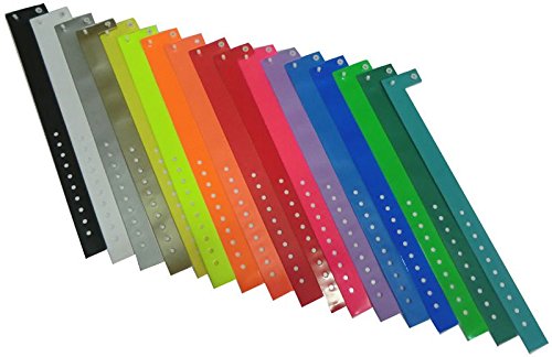 RenoSupplies 100 Wristbands - L-Shape Vinyl (Plastic) Wristband Security bands Plastic bands Mixed Colors