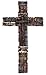 Beautiful Wall Cross with Inspirational Sayings, Realistic Wood Texture with Faux Iron Cross in Center