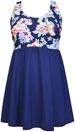 Women's One Piece Swimdress Plus Size Swimwear Vintage Tankini Swimsuit