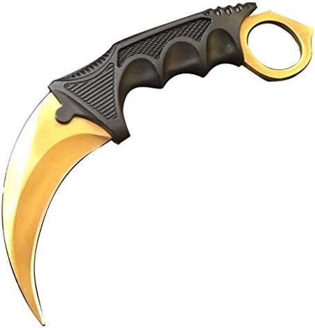 CS GO Karambit Stainless Steel Hunting Knife With Grindstone And Variety Colors For Outdoor Survival