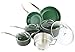 Telebrands Orgreenic 10-Piece Anodized Non Stick Kitchen Cookware Set, Green