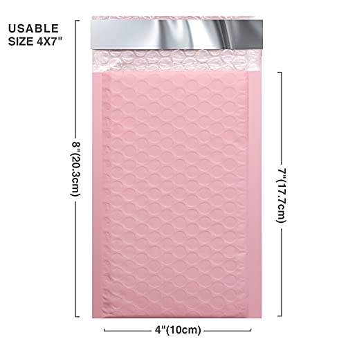 Metronic 4x8 Inch Bubble Mailer 50 Pack, Waterproof Self Seal Adhesive