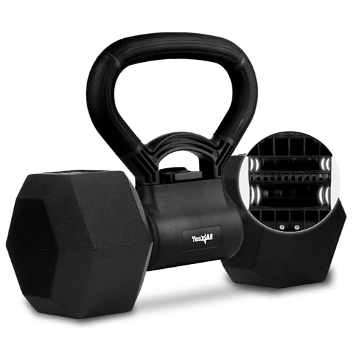 Yes4All Kettle grip, Kettlebells Dumbbell Grip Handle, Convert Dumbbells into K…