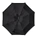 Elover 32in X 8 Panels Double Layer Inverted Umbrella, B - Black