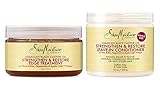 Shea Moisture Jamaican Black Castor Oil Combination Pack - Strengthen, Grow & Restore 16 oz. Leave-In Conditioner & 4 oz. Edge Treatment