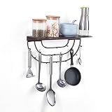 MXARLTR Floating Shelf Wall Mounted, Sturdy Iron Shelf for Kitchen, Bathroom Dec