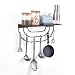 MXARLTR Floating Shelf Wall Mounted, Sturdy Iron Shelf for Kitchen, Bathroom Decor Storage Key Hooks Shelf with Hooks