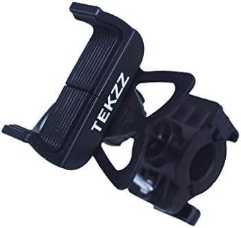 TEKZZ Universal Bicycle/Motorcycle Phone Holder with Secure Grip, Adjustable, Fits iPhone 6s | 6s Plus, iPhone 7 | 7 Plus, Galaxy S7, S6, S5, Holds Phones Up To 3.5" Wide: for Motorcycles and Bikes