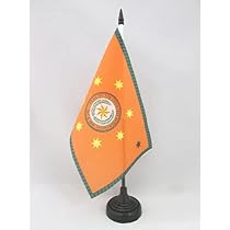 BANDERA De MESA De ARAGÓN 21x14cm - BANDERINA De DESPACHO ARAGONESA 14 X 21 Cm - AZ FLAG