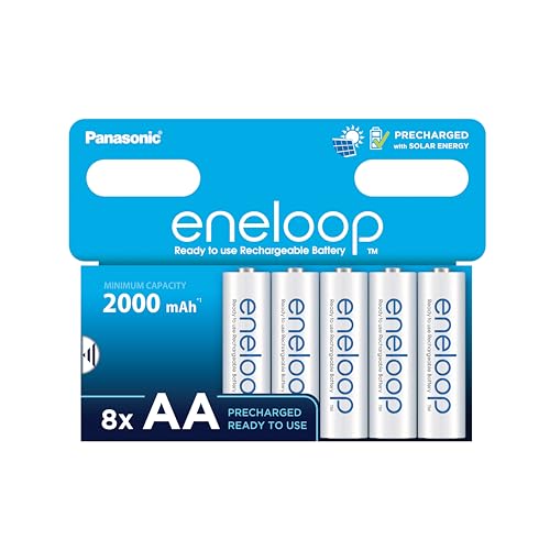 - Batterie Ricaricabili AA (Confezione da 8) - 2000 mAh NiMH