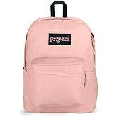 JanSport SuperBreak Plus Backpack with Padded 15-inch Laptop Sleeve and Integrated Bottle Pocket - Spacious and Durable Daypack for Work and Travel - Misty Rose