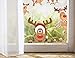 Mozamy Creative Reindeer Christmas Wall Decals - Rudolph Window and Car Decorations