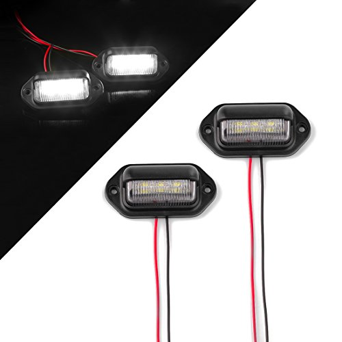 image for CZC AUTO 2PCS 12V LED Exterior License Plate Tag Light, Interior Court