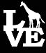 CMI NI271 Giraffe Love Decal | Premium Quality White Vinyl Decal | 5
