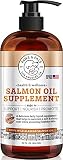 Paws & Pals Wild Alaskan Salmon Oil for Dogs & Cats - 32oz of 100% Pure Fish Oil Liquid Food w/Omega 3 & Natural EPA + DHA - Skin Coat Dog Shedding Supplements Joints, Immune System & Heart Function