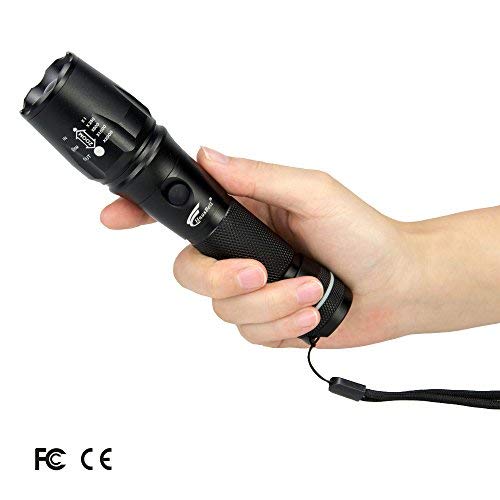 Flashlight, Hausbell T6-D 1000LM LED Flashlight for Camping,Patented product, 2 YEAR warranty!