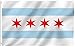 New City of Chicago 3'x5' Polyester Flag 3x5