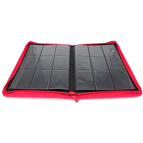 docsmagic.de Pro-Player 9-Pocket Zip-Album Red - 360 Card Binder - MTG - PKM - YGO