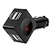 Uverbon Car Charger, 5V/3.1A 4 USB Port Safe Smart Quick Car Charger Adapter Volt Meter Car Battery Monitor with LED Voltage & Amps Display for iPhone Xs/X/8/7,Samsung Note 9/ Galaxy S9/ S8/S7- Black