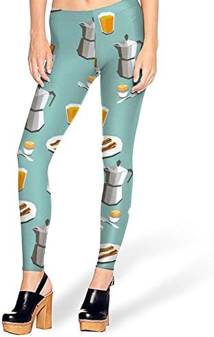 Women Happy Breakfast Print Leggings