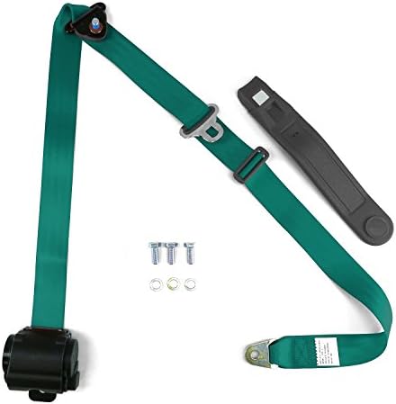 safeTboy STBSB3RSAQ 3pt Aqua Retractable Seat Belt Standard Buckle - Each small block big dog