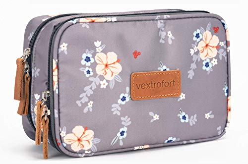 Small Makeup Bag for Purse Travel Cosmetic Bags for Women with Brush Organizer and Detachable Handle Waterproof(Gray) 1 Small Makeup Bag for Purse Travel Cosmetic Bags for Women with Brush Organizer and Detachable Handle Waterproof(Gray)