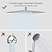 12 Inch Shower Head, Qunlife Rain Shower Head 360 Degree Adjustable High Pressure Shower Head, Ultra Thin Rainfall Showerhead with Self-Cleaning Silicone Nozzle for Bathroom & Hotel (12 inch Square)