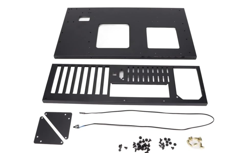 DIY Gaming Computer Case, ATX Open Chassis Case Rack Open Air Pc Case for A TX/M-ATX/ITX Motherboards up to 305x245mm