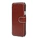E LV Case for Galaxy S6 Active - Slim Case Cover PU Leather Flip Folio Wallet Case Cover for Samsung Galaxy S6 Active - Brown/Brown