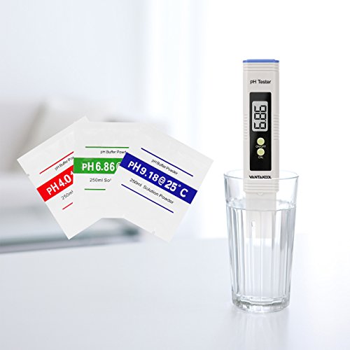 Digital PH Meter, PH Meter 0.01 PH High Accuracy Water Quality Tester with 0-14 PH Measurement Range for Household Drinking, Pool and Aquarium Water PH Tester Design with ATC (Blue)
