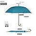 ZEKAR Wooden J-Handle Umbrella, 54/62/68 inch, UV & Classic Versions, Large Windproof Stick Umbrella, Auto Open for Men and Women