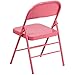 Flash Furniture HERCULES COLORBURST Series Bubblegum Pink Triple Braced & Double Hinged Metal Folding Chair
