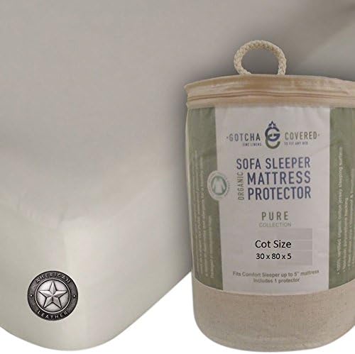 American Leather Comfort Sleeper 100% Organic Sofa Sleeper Mattress Protector - Cot Size
