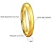 Crownal 4mm 6mm 8mm Tungsten Wedding Couple Bands Rings Men Women 24K Gold Plated Plain Dome Polished Engraved 