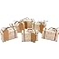 50 Mini Valises En Papier Kraft Pour Bonbons De Fête - Vintage, Avec étiquettes Et Ficelle - Idéal Pour Mariage, Baby Shower