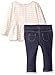 Nautica Baby Girls' Vest, Shirt, and Jegging Set, Pale Pink, 24 Months