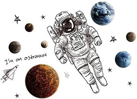 Amazon ウォールステッカー 子供部屋 宇宙 おしゃれ 惑星 窓 壁穴 トリックアート ステッカー 風景 シール 地球 お風呂 写真 星 スター レンガ 月 インテリア 大きい 銀河系 立体 人物 人 衛星 天井 流れ星 彗星 床 3d 景色 宇宙船