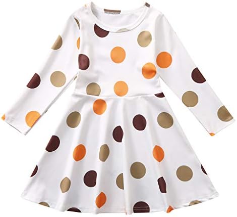 キッズ服 女の子 ワンピースドレス 長袖 ドットプリント プリンセススカート ガールズ 子ども おしゃれ 可愛い お気に入 お姫様 ワンピース 秋冬着 普段着 子供 人気 七五三 発表会 文化祭 子供服 トレーナー パーティードレス 通園 通学 新年