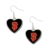 MLB San Francisco Giants Heart Shape Dangle Logo Earring Set Charm Gift
