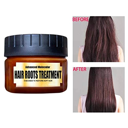 Chartsea Hydrating & Repairing Hair Mask, Hair Detoxifying Smoothing Advanced Molecular Hair Roots Treatment Eleminate Dry Damaged Hair Recover Elasticity Hair 60ML (Multicolor)