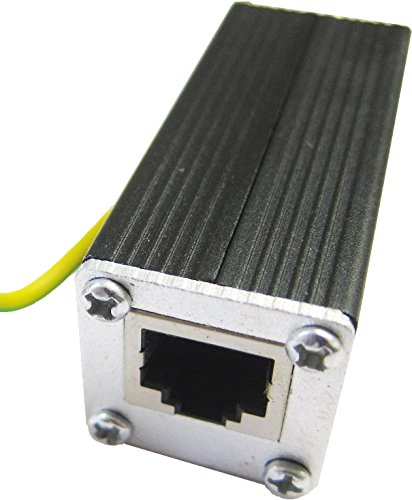 Ethernet Surge Protector PoE+ Gigabit 1000Mbs - LAN Network Thunder Lighting Surge Suppressor/Arrester Protection TP302 ...