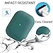 DamonLight [Supprts Mag-Safe Charging] [Seperating Case Design] Shockproof Soft Silicone Cover for Airpods Pro Charging Case (Midnight Green)