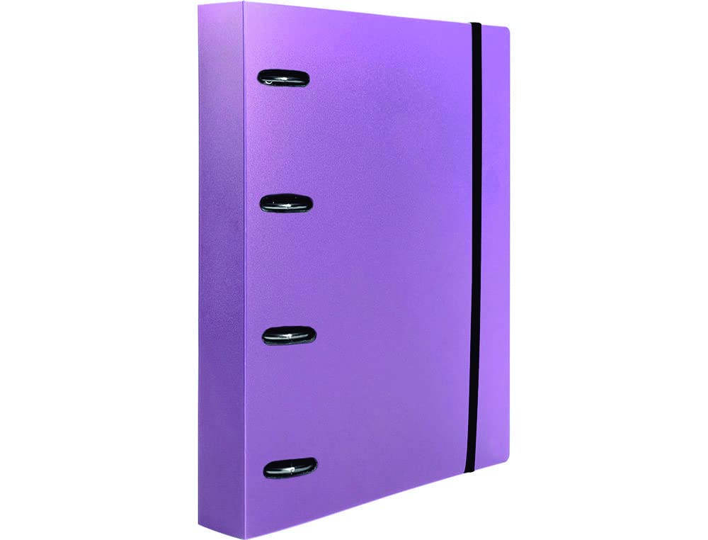 Liderpapel A4 Square 5 mm 100 Sheets 80 g Polypropylene 4 Rings 40 mm Opaque Lavender