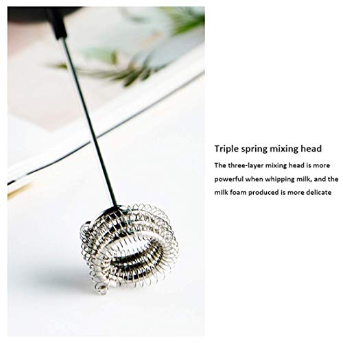 Elektrischer Schneebesen, elektrischer Milchaufschäumer, Edelstahl-Feder-Schneebesen-Kopf automatischer Milchaufschäumer… – Bild 6