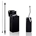 Reusable Collapsible Straw,Stainless Steel Reusable Drinking Folding Straws with Hard Case Cleaning Brush and Keychain(Black) Perfect for Travel, Home, Office Or Gift