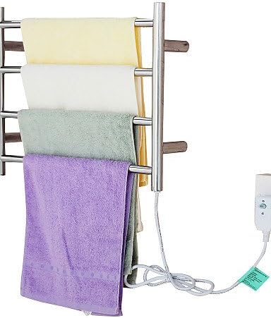 Acero inoxidable pulido toallero eléctrico, toallero con ...