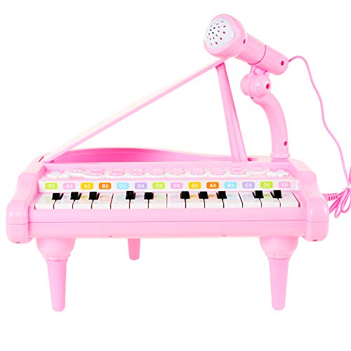 ConoMus Piano Keyboard Toy Kids,1 2 3 4 5 Year Old Girls First Birthday Gift , 24 Keys Multifunctional Musical Electronic Toy Piano Toddlers