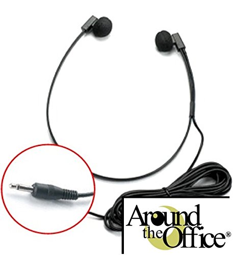 Transcription-Headset-for-all-Panasonic-Transcribers-With-Straight-Plug-10-FT-Cord-For-Panasonic-Transcriber-models-RR-830-RR-930-RR-980-Transcribers-by-Around-The-Office