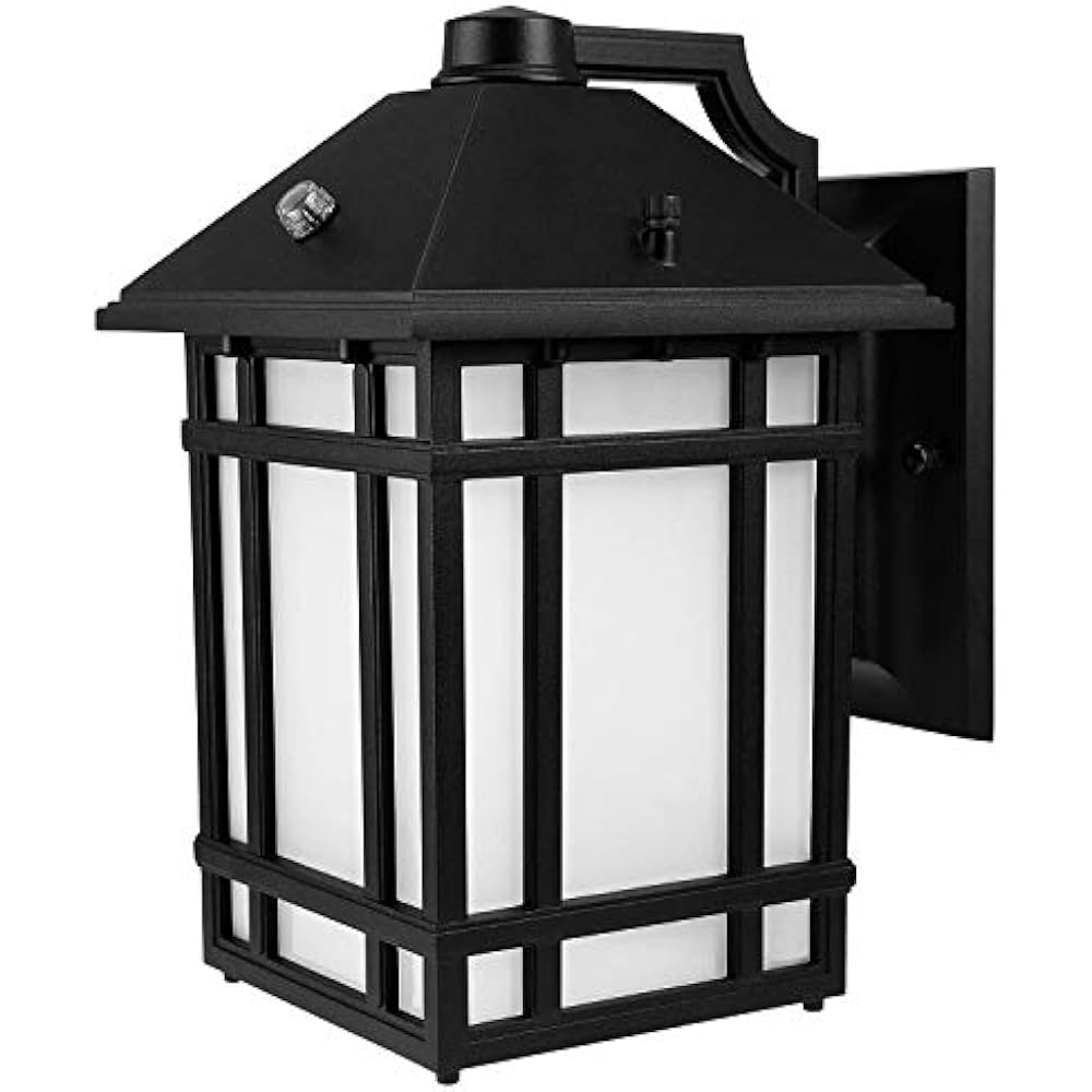 14W Wall Lights LED Outdoor Mount Lantern Fixture, Dusk To